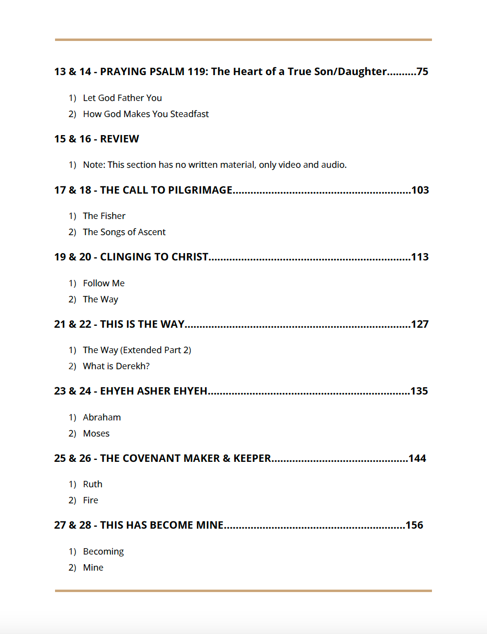 Journeying into the Father's Heart (Course Manual)